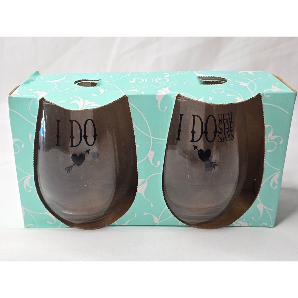 Wedding Wine Glasses 21oz Stemless